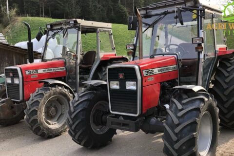 2 Massey Ferguson 362 tractors in fields