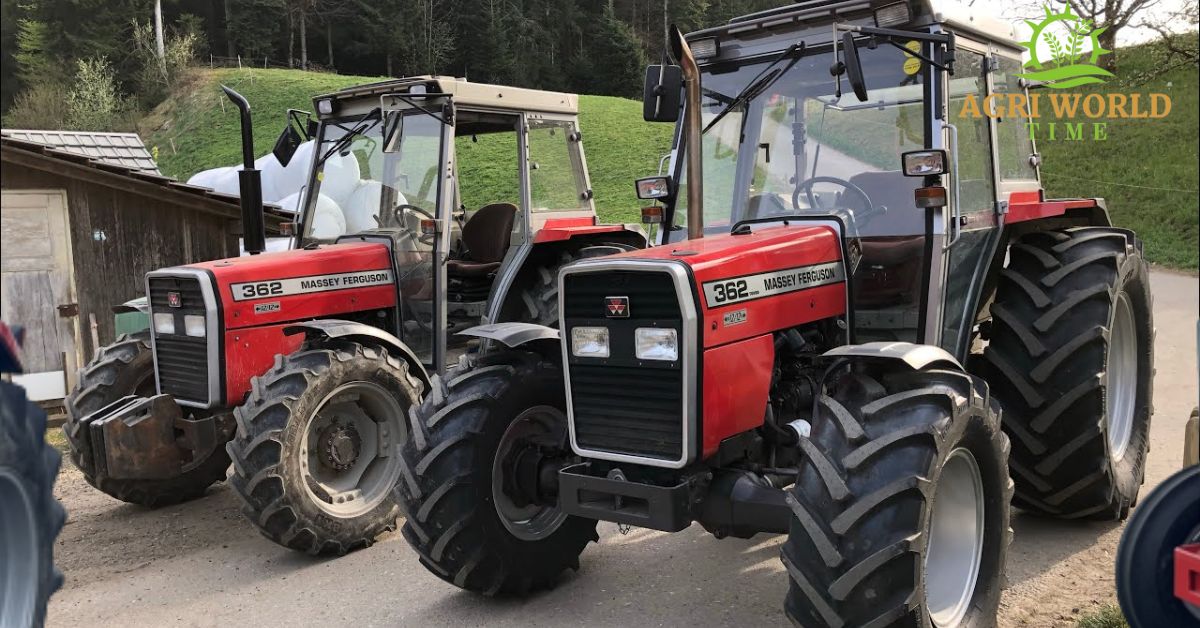 2 Massey Ferguson 362 tractors in fields