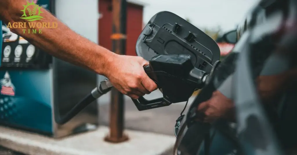 Refilling fuel at fuel station