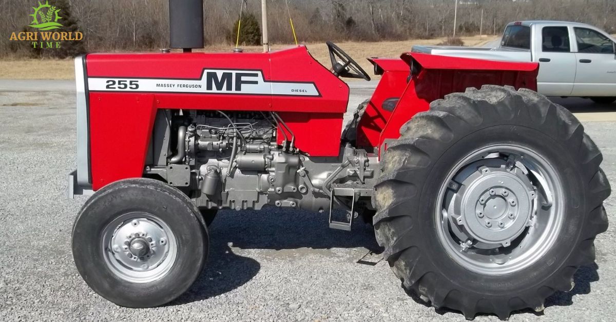 Massey Ferguson 255 of red color is standing