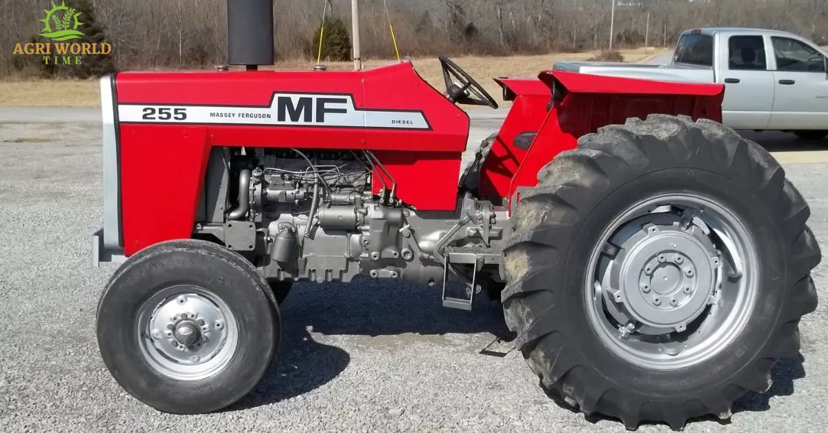 Massey Ferguson 255 of red color is standing