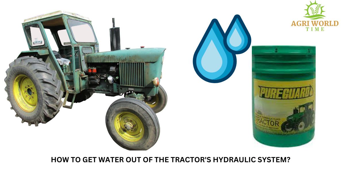 How to get water out of the tractor's hydraulic system